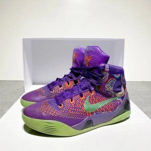 Nike Kobe XI Elite GS Purple Neon Green Orange Hightop Basketball Sneakers